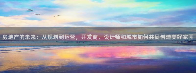 新宝5寻33 300球：房地产的未来：从规划到运营，开发商、