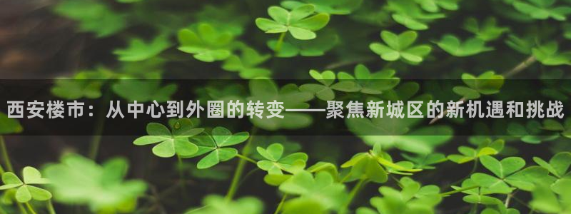 新宝5招商部：西安楼市：从中心到外圈的转变——聚焦新城区的新