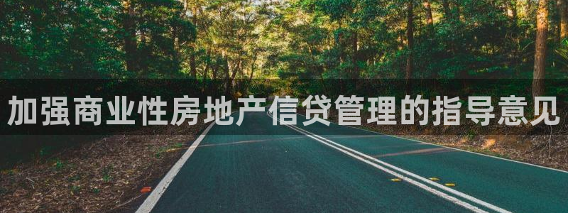 新宝5测速平台登录：加强商业性房地产信贷管理的指导意见