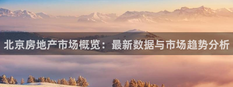 新宝5平台登录：北京房地产市场概览：最新数据与市场趋势分析