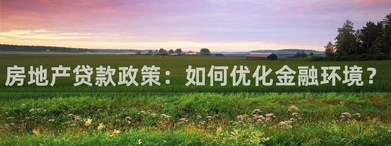 新宝_5：房地产贷款政策：如何优化金融环境？
