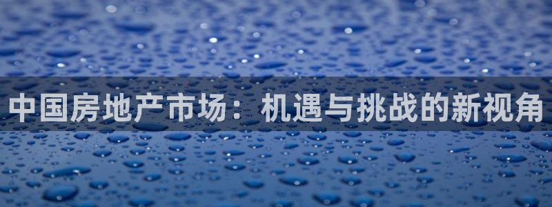 新宝5授权：中国房地产市场：机遇与挑战的新视角
