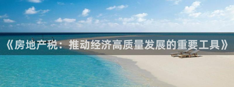 新宝5主管：《房地产税：推动经济高质量发展的重要工具》